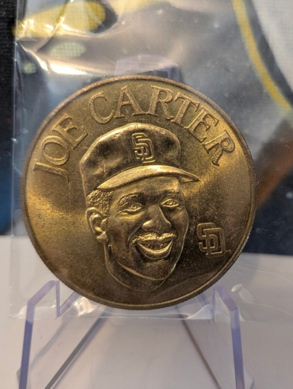 1990 ⚾ Joe Carter (Bandai Baseball Stars) "Brass Beauties" Padres/Indians